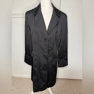 Nine West Classic Black Trench Coat size L